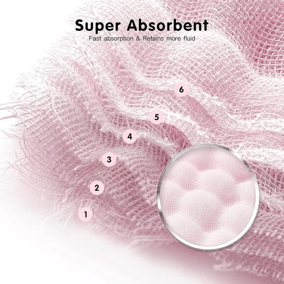 Muslin Burp Cloths 100% Cotton 20x10 Baby Burping Cloths 6 Pack Super Soft - Picture 8 of 9